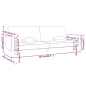Divano Letto a 2 Posti con 2 Cuscini Blu in Tessuto Divano Letto a 2 Posti con 2 Cuscini Blu in Tessuto