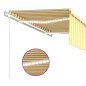 Tenda Automatica con Sensore Vento LED 4,5x3m Gialla/Bianca