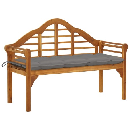 Panchina da Giardino con Cuscino 135 cm in Massello d'Acacia