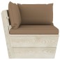 Set Divani da Giardino su Pallet 6 pz con Cuscini Legno Abete Set Divani da Giardino su Pallet 6 pz con Cuscini Legno Abete
