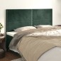 Testiere 4 pz Verde Scuro 100x5x78/88 cm in Velluto Testiere 4 pz Verde Scuro 100x5x78/88 cm in Velluto