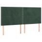 Testiere 4 pz Verde Scuro 100x5x78/88 cm in Velluto Testiere 4 pz Verde Scuro 100x5x78/88 cm in Velluto