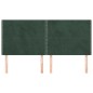 Testiere 4 pz Verde Scuro 100x5x78/88 cm in Velluto Testiere 4 pz Verde Scuro 100x5x78/88 cm in Velluto