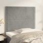 Testiera 2 pz Grigio Chiaro 90x5x78/88 cm in Velluto Testiera 2 pz Grigio Chiaro 90x5x78/88 cm in Velluto