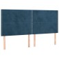 Testiera 4 pz Blu scuro 90x5x78/88 cm in Velluto Testiera 4 pz Blu scuro 90x5x78/88 cm in Velluto
