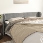 Testiera ad Orecchio Grigio Chiaro 183x23x78/88 cm in Velluto Testiera ad Orecchio Grigio Chiaro 183x23x78/88 cm in Velluto
