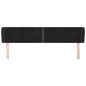 Testiera ad Orecchio Nera 183x23x78/88 cm in Velluto Testiera ad Orecchio Nera 183x23x78/88 cm in Velluto