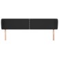 Testiera ad Orecchio Nera 163x23x78/88 cm in Similpelle Testiera ad Orecchio Nera 163x23x78/88 cm in Similpelle