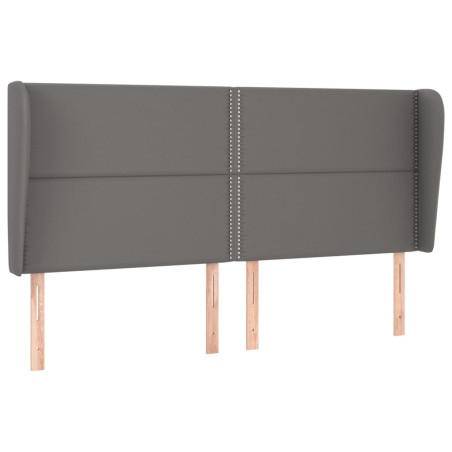 Testiera ad Orecchio Grigio 163x23x118/128cm in Similpelle