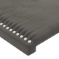 Testiera ad Orecchio Grigio Scuro 93x23x118/128 cm in Velluto Testiera ad Orecchio Grigio Scuro 93x23x118/128 cm in Velluto