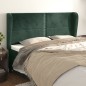 Testiera ad Orecchio Verde Scuro 203x23x118/128cm in Velluto Testiera ad Orecchio Verde Scuro 203x23x118/128cm in Velluto
