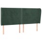 Testiera ad Orecchio Verde Scuro 203x23x118/128cm in Velluto Testiera ad Orecchio Verde Scuro 203x23x118/128cm in Velluto