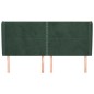 Testiera ad Orecchio Verde Scuro 203x23x118/128cm in Velluto Testiera ad Orecchio Verde Scuro 203x23x118/128cm in Velluto