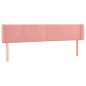 Testiera ad Orecchio Rosa 183x16x78/88 cm in Velluto Testiera ad Orecchio Rosa 183x16x78/88 cm in Velluto