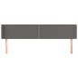 Testiera ad Orecchio Grigio 163x16x78/88 cm in Similpelle Testiera ad Orecchio Grigio 163x16x78/88 cm in Similpelle