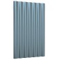 Pannelli Tetto 36pz Acciaio Verniciato a Polvere Grigio 60x36cm Pannelli Tetto 36pz Acciaio Verniciato a Polvere Grigio 60x36cm