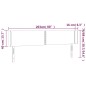 Testiera a LED Nera 203x16x78/88 cm in Velluto Testiera a LED Nera 203x16x78/88 cm in Velluto