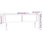 Testiera a LED Bianca 163x16x78/88 cm in Similpelle Testiera a LED Bianca 163x16x78/88 cm in Similpelle