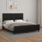 Giroletto con Testiera Nero 160x200 cm in Similpelle Giroletto con Testiera Nero 160x200 cm in Similpelle