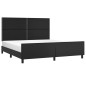 Giroletto con Testiera Nero 160x200 cm in Similpelle Giroletto con Testiera Nero 160x200 cm in Similpelle