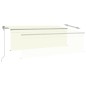Tenda Automatica Parasole Sensore Vento e LED 4x3m Crema