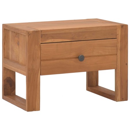 vidaXL Comodino 50x30x35 cm in Legno Massello di Teak