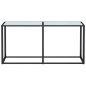 Tavolo Consolle Bianco Marmo 160x35x75,5 cm in Vetro Temperato Tavolo Consolle Bianco Marmo 160x35x75,5 cm in Vetro Temperato