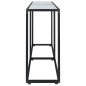 Tavolo Consolle Bianco Marmo 160x35x75,5 cm in Vetro Temperato Tavolo Consolle Bianco Marmo 160x35x75,5 cm in Vetro Temperato