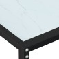 Tavolo Consolle Bianco Marmo 160x35x75,5 cm in Vetro Temperato Tavolo Consolle Bianco Marmo 160x35x75,5 cm in Vetro Temperato