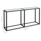 Tavolo Consolle Bianco Marmo 160x35x75,5 cm in Vetro Temperato Tavolo Consolle Bianco Marmo 160x35x75,5 cm in Vetro Temperato