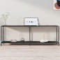 Tavolo Consolle Nero 220x35x75,5 cm in Vetro Temperato Tavolo Consolle Nero 220x35x75,5 cm in Vetro Temperato