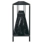 Tavolo Consolle Nero 220x35x75,5 cm in Vetro Temperato Tavolo Consolle Nero 220x35x75,5 cm in Vetro Temperato