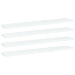 Ripiani per Libreria 4pz Bianchi 60x10x1,5 cm Legno Multistrato