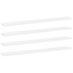Ripiani per Libreria 4pz Bianchi 80x10x1,5 cm Legno Multistrato