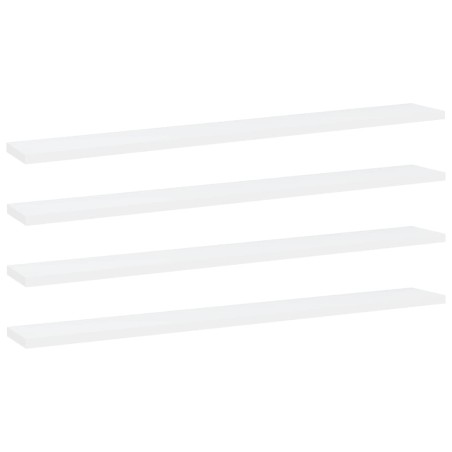 Ripiani per Libreria 4pz Bianchi 80x10x1,5 cm Legno Multistrato
