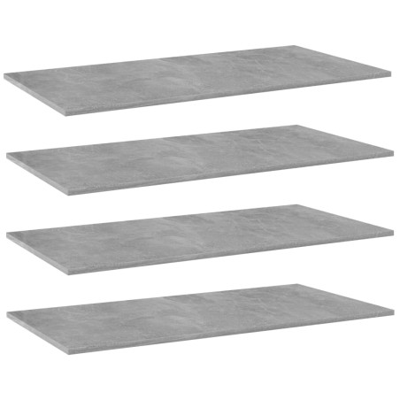 Ripiani Libreria 4pz Grigio Cemento 100x50x1,5cm Multistrato