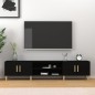 Mobile Porta TV Nero 180x31,5x40 cm in Legno Multistrato Mobile Porta TV Nero 180x31,5x40 cm in Legno Multistrato