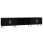 Mobile Porta TV Nero 180x31,5x40 cm in Legno Multistrato Mobile Porta TV Nero 180x31,5x40 cm in Legno Multistrato
