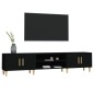 Mobile Porta TV Nero 180x31,5x40 cm in Legno Multistrato Mobile Porta TV Nero 180x31,5x40 cm in Legno Multistrato