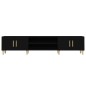 Mobile Porta TV Nero 180x31,5x40 cm in Legno Multistrato Mobile Porta TV Nero 180x31,5x40 cm in Legno Multistrato