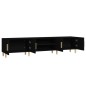 Mobile Porta TV Nero 180x31,5x40 cm in Legno Multistrato Mobile Porta TV Nero 180x31,5x40 cm in Legno Multistrato