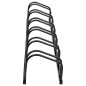 Portabici per 6 Biciclette Acciaio Nero Portabici per 6 Biciclette Acciaio Nero