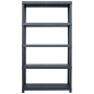 Scaffali 2 pz Nero 500 kg 100x40x180 cm in Plastica Scaffali 2 pz Nero 500 kg 100x40x180 cm in Plastica