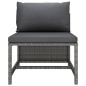 Set Divani da Giardino 10 pz con Cuscini in Polyrattan Grigio Set Divani da Giardino 10 pz con Cuscini in Polyrattan Grigio