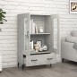Credenza Grigio Cemento 70x31x115 cm in Legno Multistrato Credenza Grigio Cemento 70x31x115 cm in Legno Multistrato