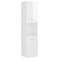 vidaXL Set Mobili da Bagno Bianco Lucido in Legno Multistrato vidaXL Set Mobili da Bagno Bianco Lucido in Legno Multistrato