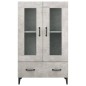 Credenza Grigio Cemento 70x31x115 cm in Legno Multistrato Credenza Grigio Cemento 70x31x115 cm in Legno Multistrato