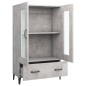 Credenza Grigio Cemento 70x31x115 cm in Legno Multistrato Credenza Grigio Cemento 70x31x115 cm in Legno Multistrato