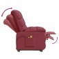Poltrona Massaggiante Elettrica Rosso Vino in Tessuto