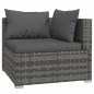 Set Divani da Giardino 7 pz con Cuscini in Polyrattan Grigio Set Divani da Giardino 7 pz con Cuscini in Polyrattan Grigio